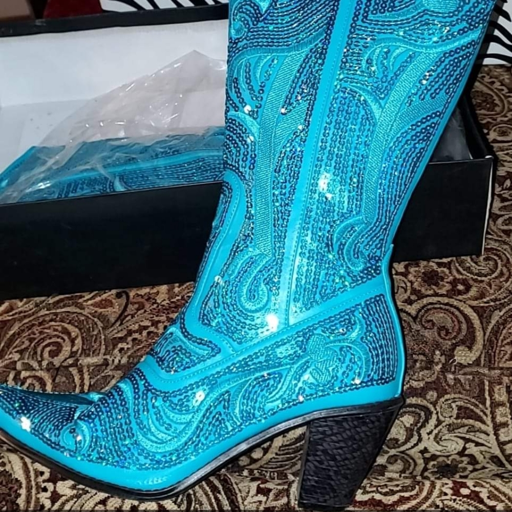 Sequin boots